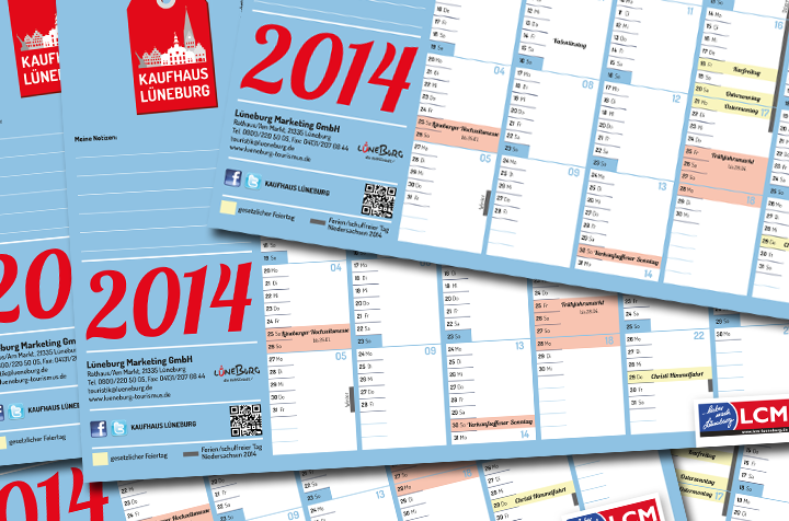 Kalenderblätter 2014 - erhältlich im Handel und in der Tourist Information