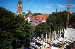 Museum Lüneburg - Blick über die Baustelle