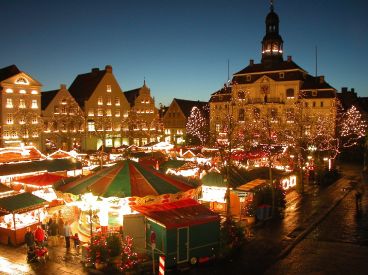 Blick auf den Lüneburger Weihnachtsmarkt