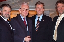 OB Ulrich Mädge, EU-Parlamentspräsident Hans-Gert Pöttering, Niedersachsens Ministerpräsident Christian Wulff, Landrat Manfred Nahrstedt